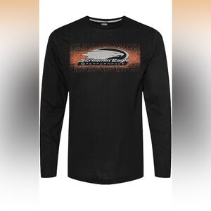 Harley-Davidson Men's Screamin' Eagle Glory Long Sleeve T-Shirt - Black